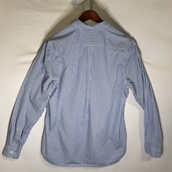 J. Press Button Up Shirt Size XXL Blue Check Cotton - Picture 4 of 5